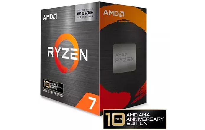 PROCESSADOR AMD RYZEN 7 5800X3D (4.5GHZ TURBO), 8-CORES 16-THREADS, AM4, SEM COOLER, SEM VÍDEO