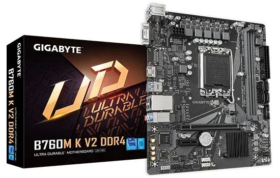PLACA MAE GIGABYTE B760M K V2 LGA 1700 / 2XDDR4 / HDMI/ DP/ VGA / M.2 / USB 3.2
