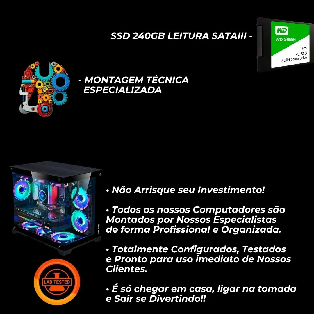 PC GAMER VEGA V1 AMD RYZEN 3 3200G, RADEON VEGA GRAPHICS, PL. MAE A520M GIGABYTE, MEMORIA 8GB DDR4, SSD 240GB, GABINETE PRETO