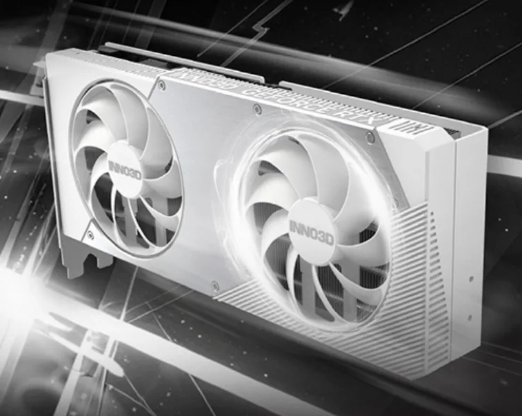PLACA DE VIDEO GEFORCE RTX 5060 TI 16GB INNO3D WHITE GDDR7 128BITS N506T2-16D7X-191073W-NAC
