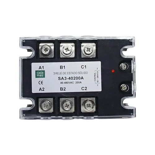 Rele de Estado Sólido Trifásico 200Amp. 480Vca 90-280Vca SA3-40200A Digimec
