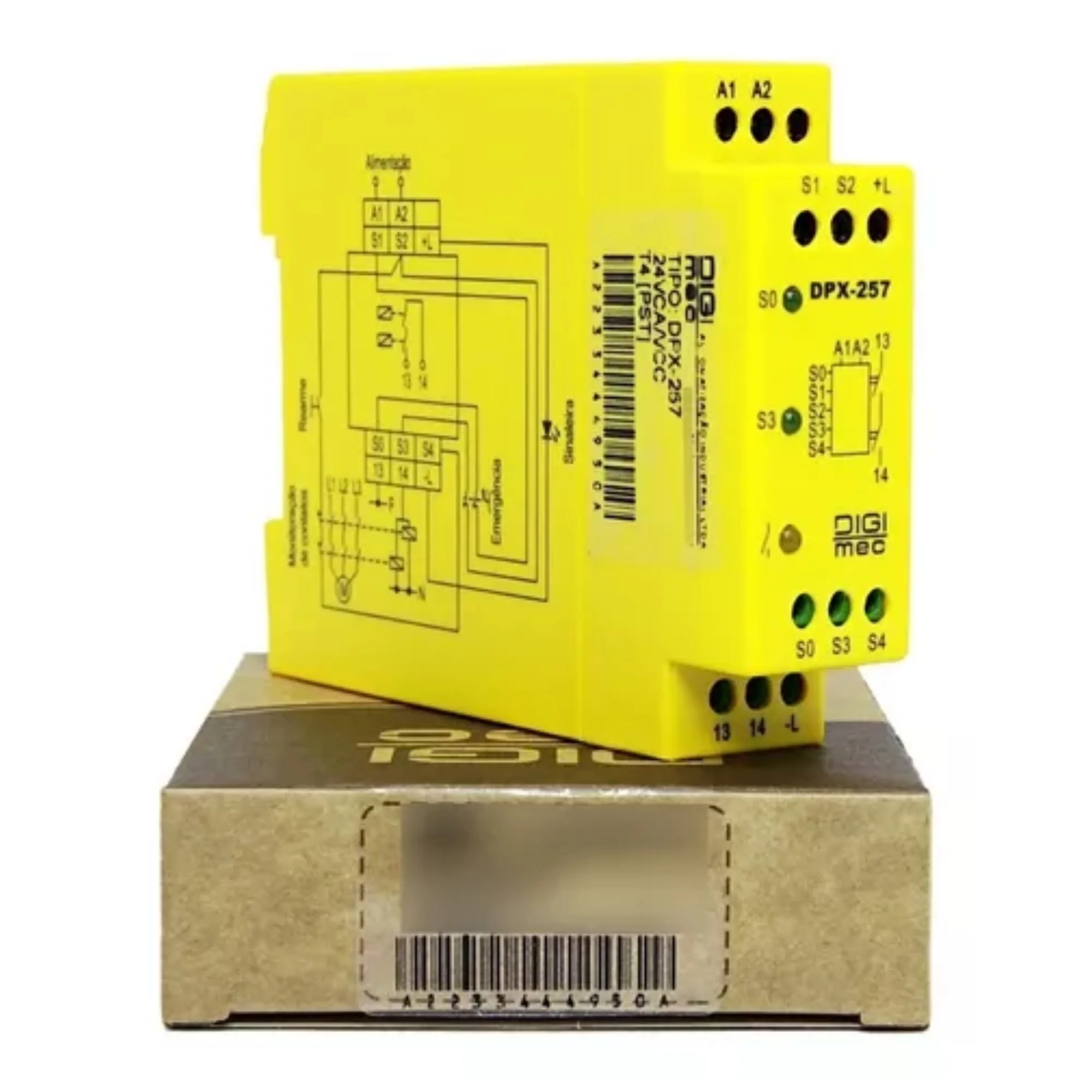 Rele de Segurança NR12 Cat 4 DPX-257 24VCA/VCC T4