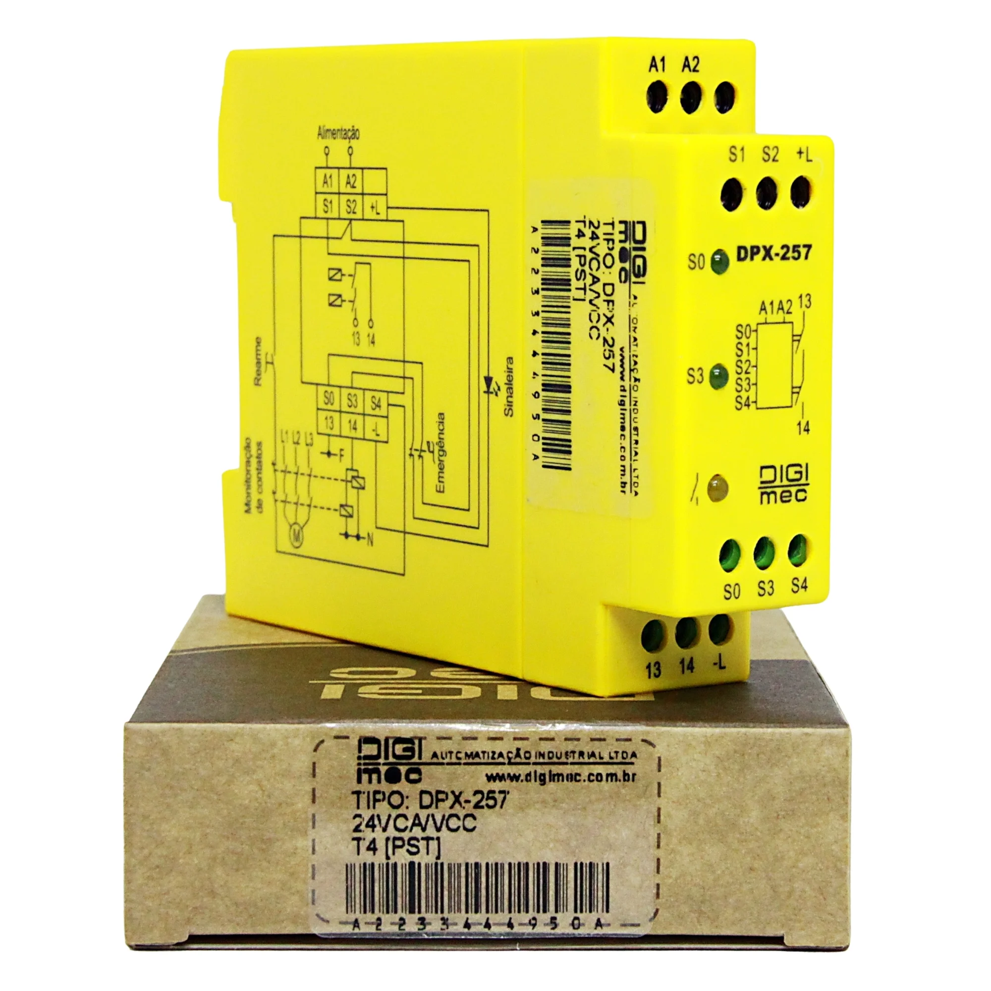 Rele de Segurança NR12 Cat 4 DPX-257 T4 Digimec