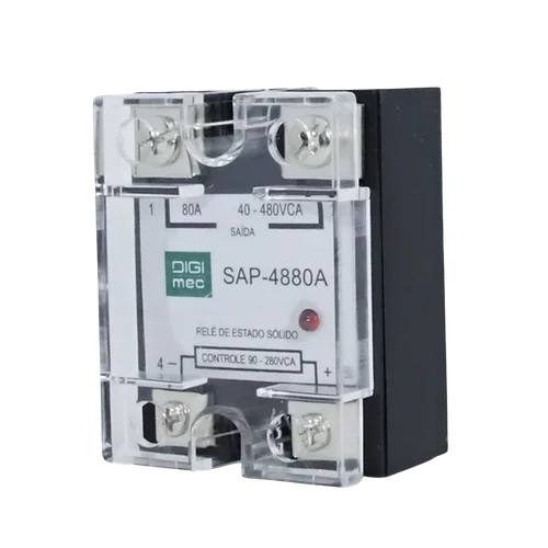 Rele de Estado Sólido Monofásico 80Amp. 480Vca 90-280VCA SAP-4880A Digimec