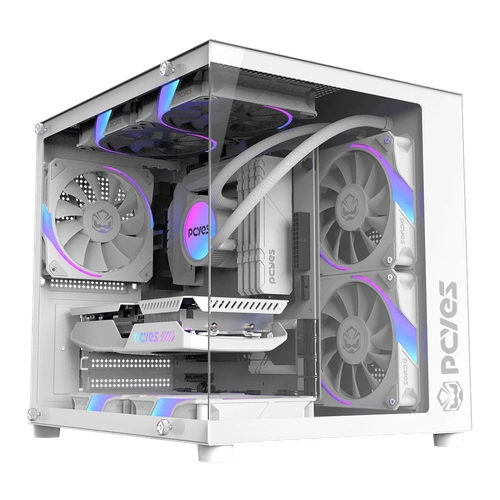 GABINETE GAMER PCYES FORCEFIELD MINI WHITE GHOST - GFFMNWG