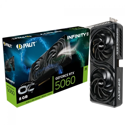 PLACA DE VIDEO GEFORCE RTX 5060 8GB PALIT INFINITY 2 OC GDDR7, DLSS, RAY TRACING, NE75060V19P1-GB2063L