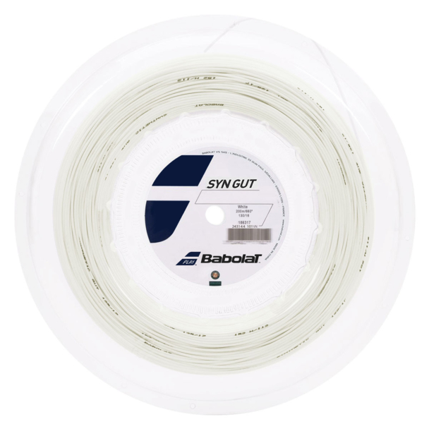 Passada de Corda Babolat Syn Gut 16 1.30mm - Branca Translúcida